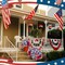 21 Pcs 4th of July Artificial Flowers, Red Blue White Patriotic Decorations Fake Flowers Home Decor Floral Arrangement for Veterans Day